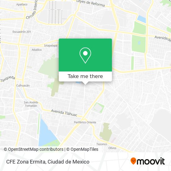 CFE Zona Ermita map