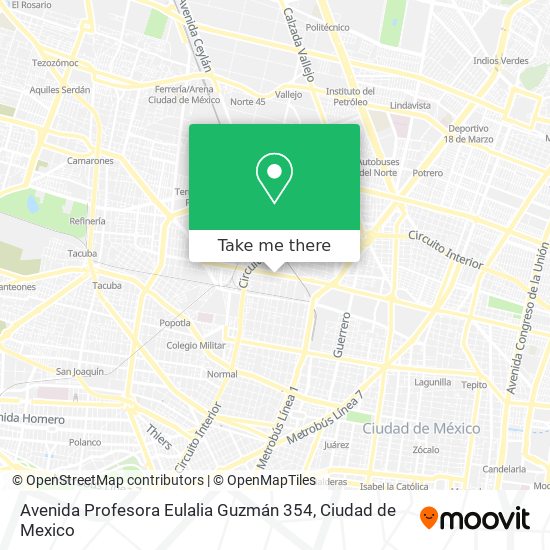 Mapa de Avenida Profesora Eulalia Guzmán 354