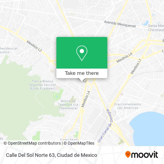 Mapa de Calle Del Sol Norte 63