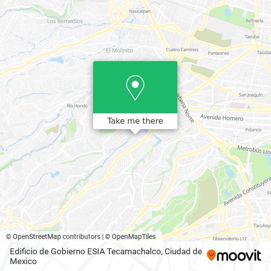Mapa de Edificio de Gobierno ESIA Tecamachalco