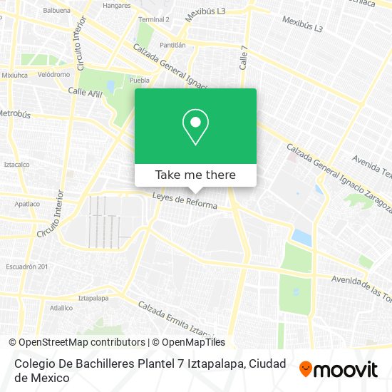Colegio De Bachilleres Plantel 7 Iztapalapa map