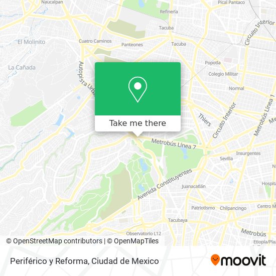 Periférico y Reforma map