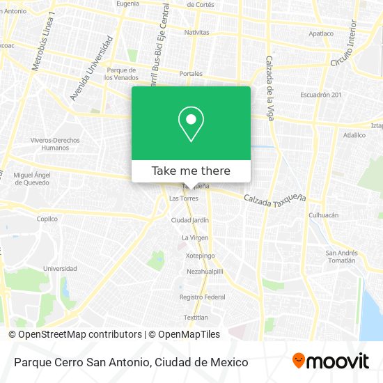 Parque Cerro San Antonio map