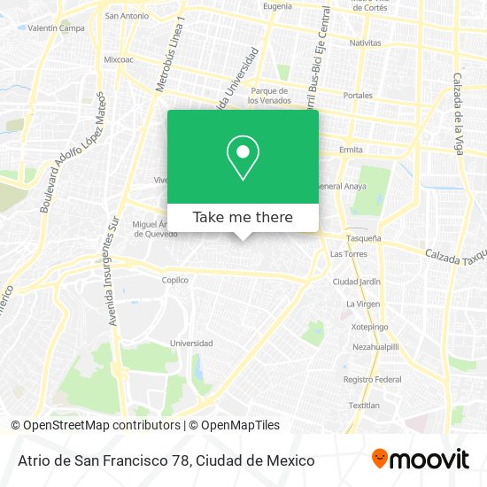 Mapa de Atrio de San Francisco 78