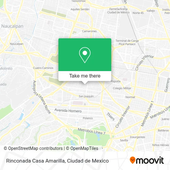 Rinconada Casa Amarilla map