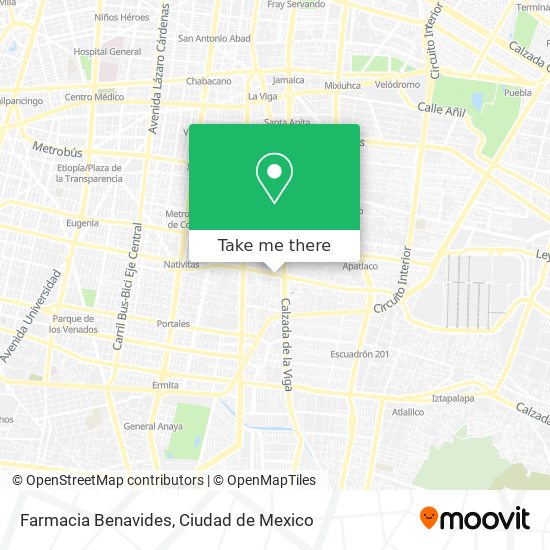 Mapa de Farmacia Benavides