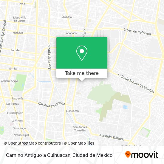 Camino Antiguo a Culhuacan map