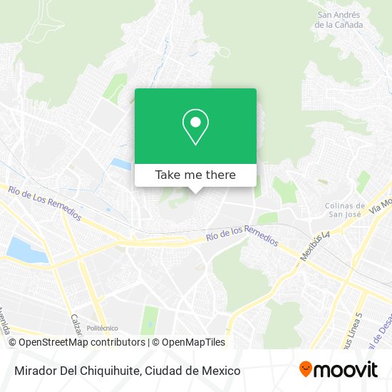 Mapa de Mirador Del Chiquihuite
