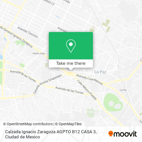 Calzada Ignacio Zaragoza AGPTO B12 CASA 3 map