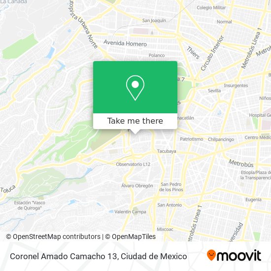 Coronel Amado Camacho 13 map