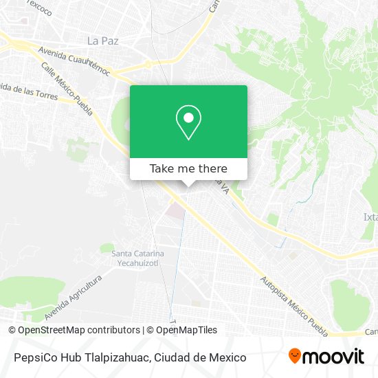 PepsiCo Hub Tlalpizahuac map