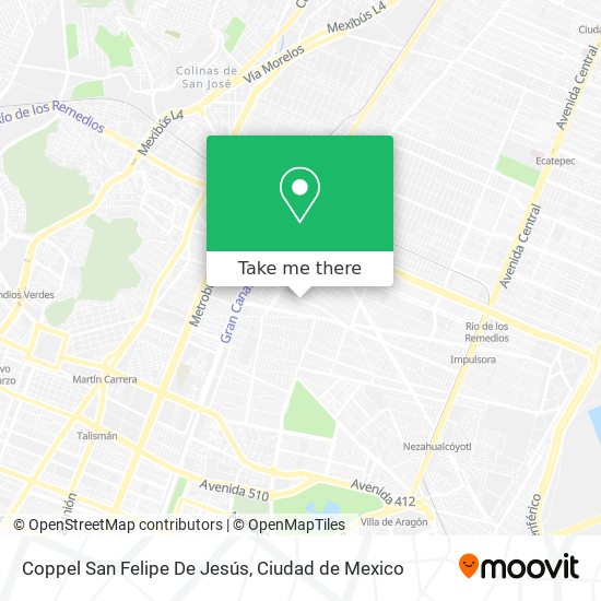 Coppel San Felipe De Jesús map