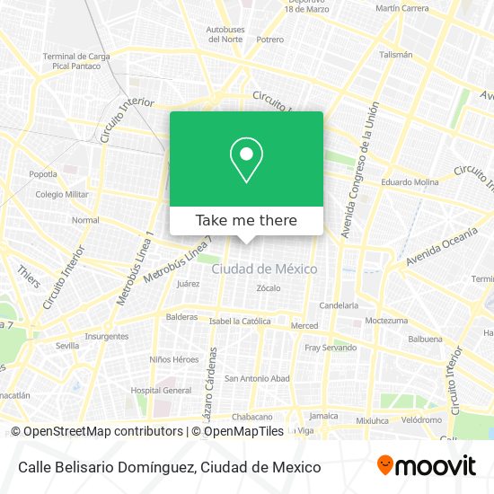 Calle Belisario Domínguez map