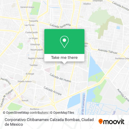 Corporativo Citibanamex Calzada Bombas map