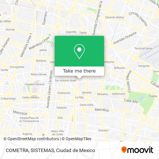 Mapa de COMETRA, SISTEMAS