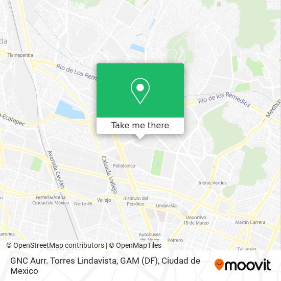 GNC Aurr. Torres Lindavista, GAM (DF) map