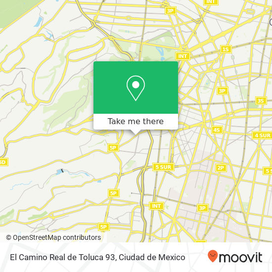 El Camino Real de Toluca 93 map