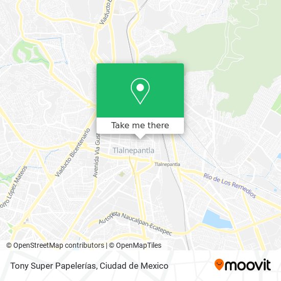 Mapa de Tony Super Papelerías