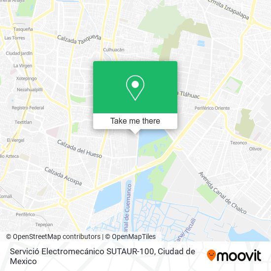 Mapa de Servició Electromecánico SUTAUR-100