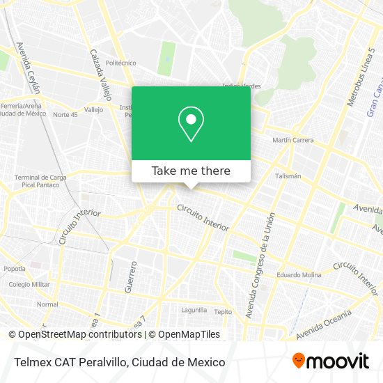 Telmex CAT Peralvillo map