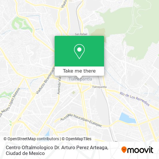 Mapa de Centro Oftalmologico Dr. Arturo Perez Arteaga