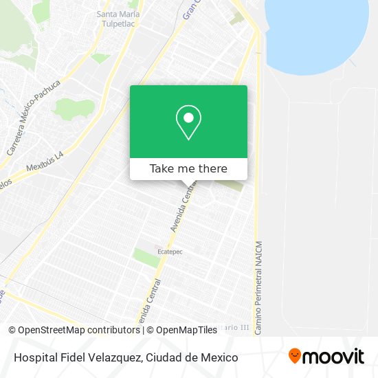 Hospital Fidel Velazquez map