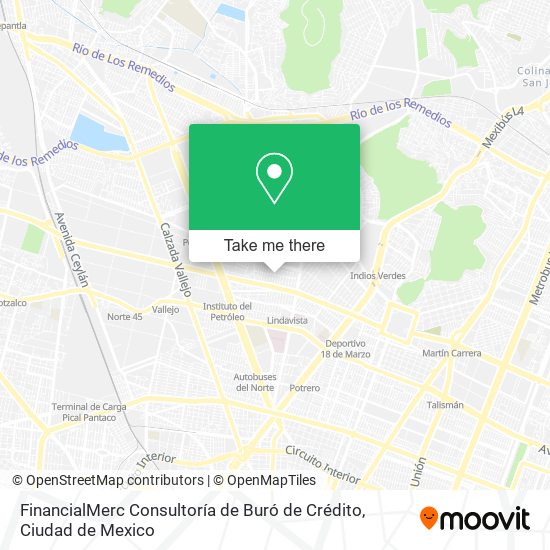 Mapa de FinancialMerc Consultoría de Buró de Crédito