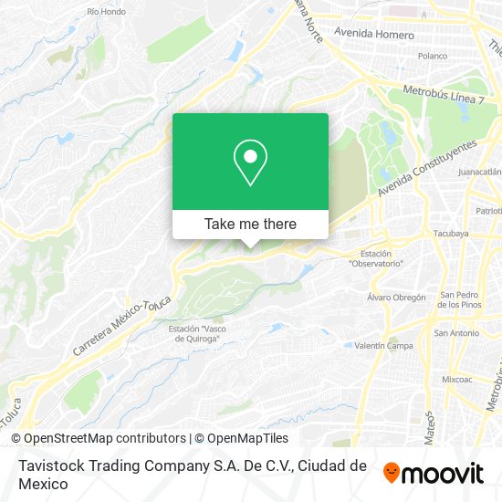 Mapa de Tavistock Trading Company S.A. De C.V.