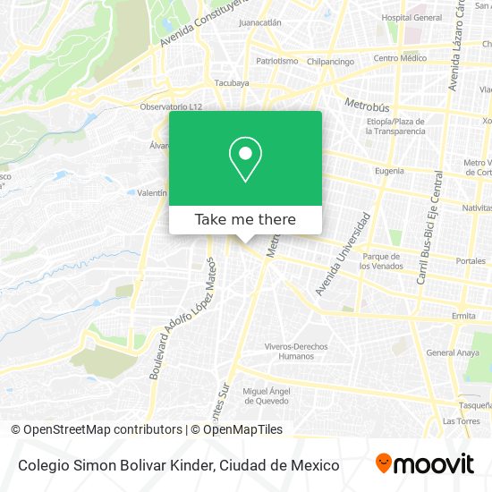Colegio Simon Bolivar Kinder map