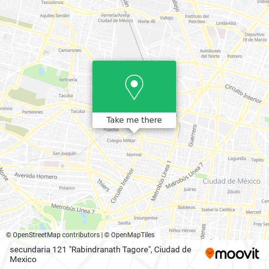 secundaria 121 "Rabindranath Tagore" map