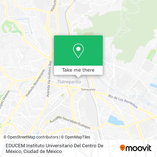 EDUCEM Instituto Universitario Del Centro De México map