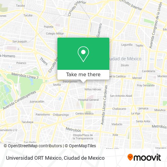 Universidad ORT México map