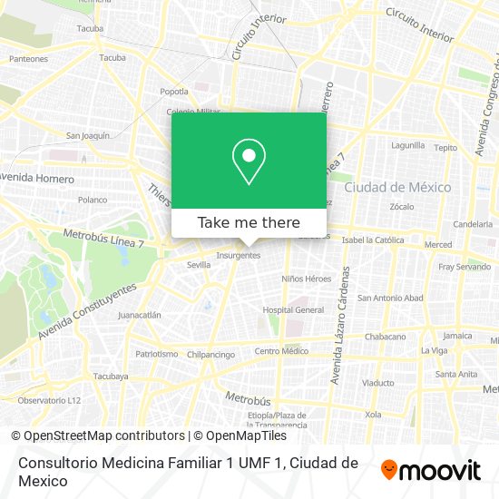 Consultorio Medicina Familiar 1 UMF 1 map
