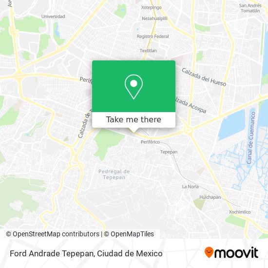 Ford Andrade Tepepan map