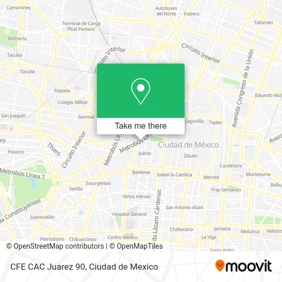 CFE CAC Juarez 90 map