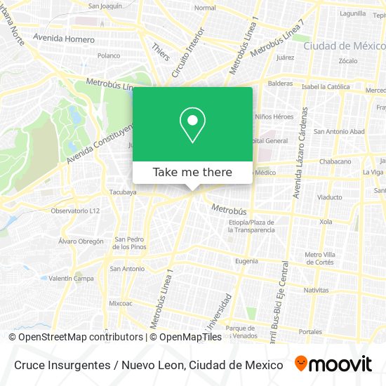 Cruce Insurgentes / Nuevo Leon map