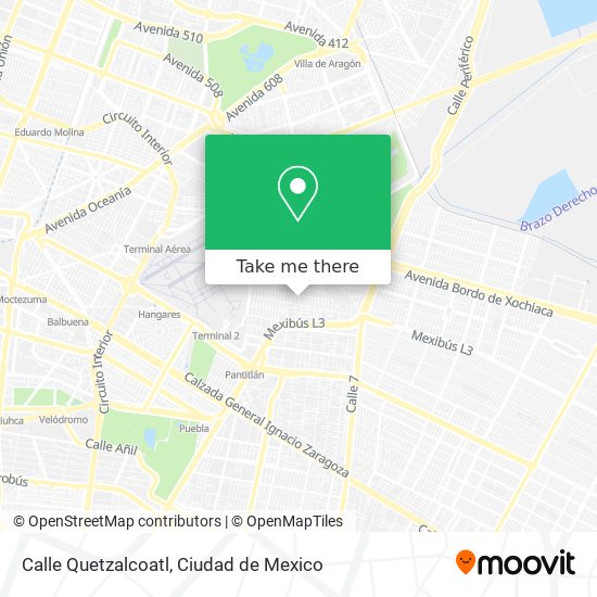 Mapa de Calle Quetzalcoatl