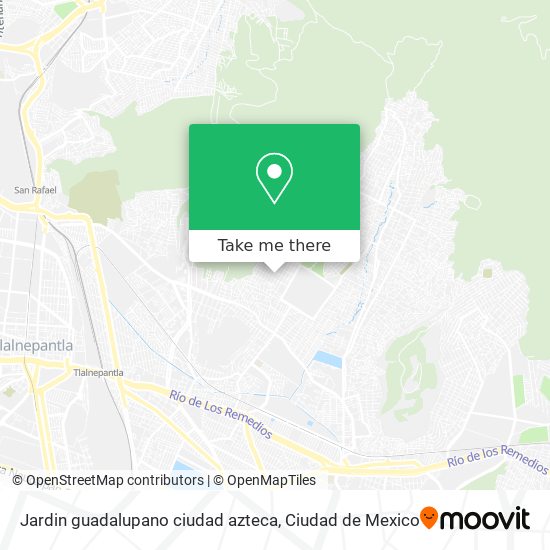 How to get to Jardin guadalupano ciudad azteca in Cuautitlán Izcalli by Bus  or Train?