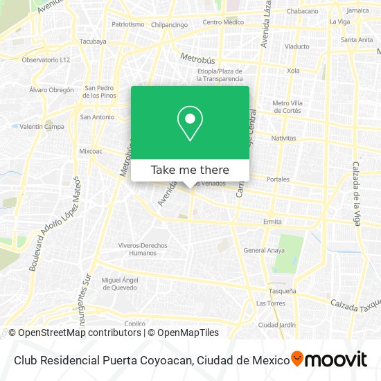 Club Residencial Puerta Coyoacan map