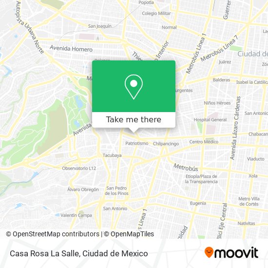 Casa Rosa La Salle map