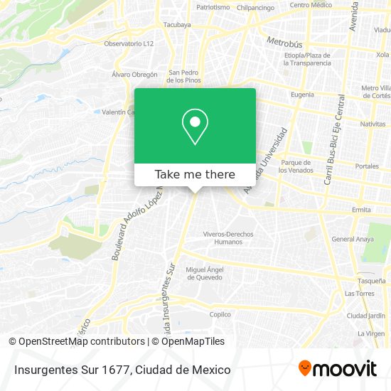 Insurgentes Sur 1677 map