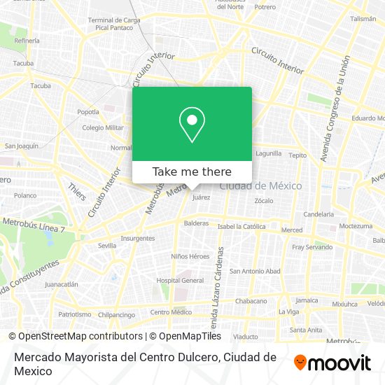 Mapa de Mercado Mayorista del Centro Dulcero