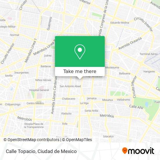 Calle Topacio map