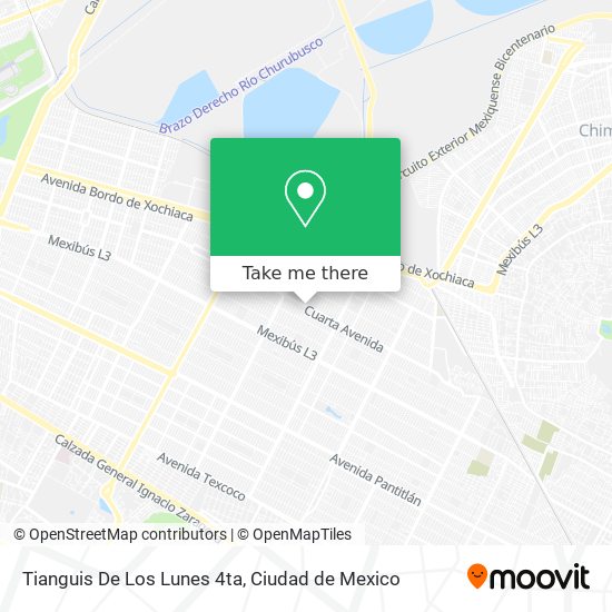 Mapa de Tianguis De Los Lunes 4ta