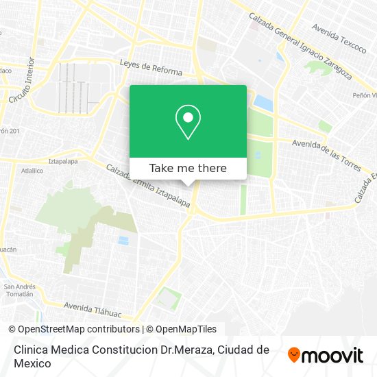 Mapa de Clinica Medica Constitucion Dr.Meraza
