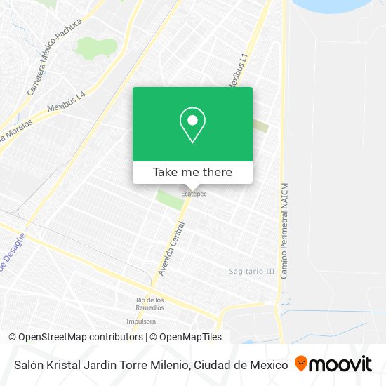 Mapa de Salón Kristal Jardín Torre Milenio