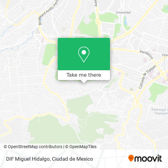 Mapa de DIF Miguel Hidalgo