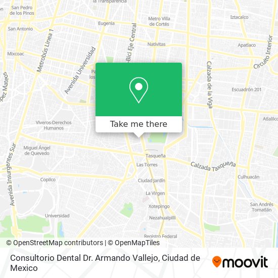 Consultorio Dental Dr. Armando Vallejo map