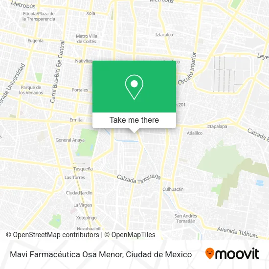 Mavi Farmacéutica Osa Menor map