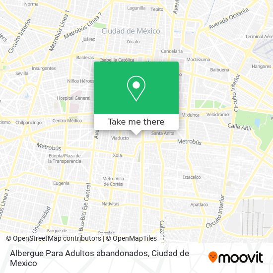 Mapa de Albergue Para Adultos abandonados